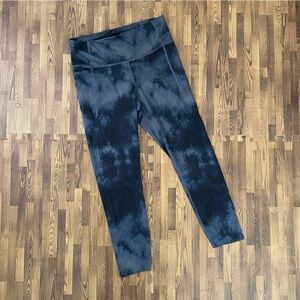 GapFit Recycled Power Blue Tie-Dye Yoga Pants Medium